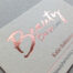 rose gold foiling business cards